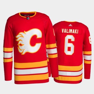 2021-22 Calgary Flames Juuso Valimaki Primegreen Authentic Jersey Red Home Uniform