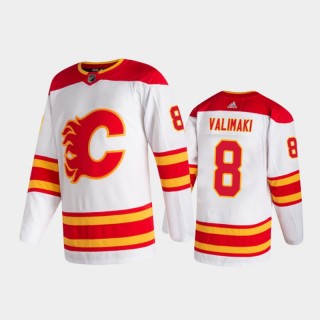 Calgary Flames Juuso Valimaki #8 Away White 2020-21 Authentic Pro Jersey