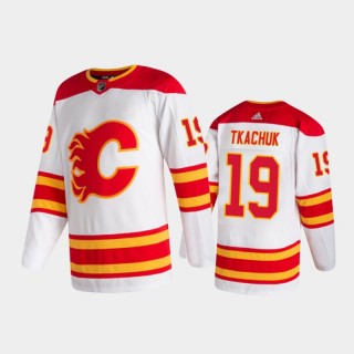 Calgary Flames Matthew Tkachuk #19 Away White 2020-21 Authentic Pro Jersey