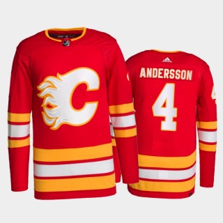 2021-22 Calgary Flames Rasmus Andersson Primegreen Authentic Jersey Red Home Uniform