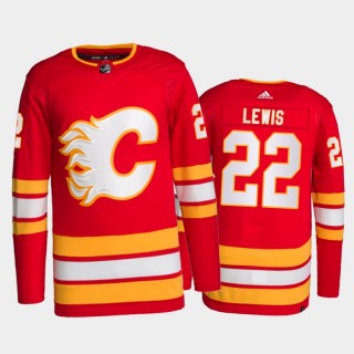 2021-22 Calgary Flames Trevor Lewis Primegreen Authentic Jersey Red Home Uniform
