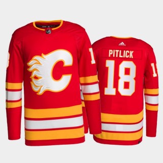 2021-22 Calgary Flames Tyler Pitlick Primegreen Authentic Jersey Red Home Uniform