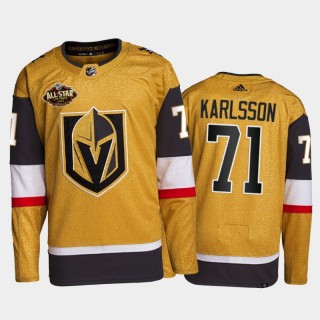 Vegas Golden Knights William Karlsson 2022 All-Star Jersey Gold Authentic Primegreen Uniform