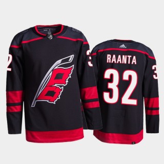 Antti Raanta Carolina Hurricanes Primegreen Authentic Pro Jersey 2021-22 Black #32 Alternate Uniform