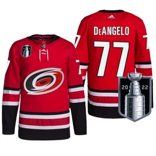 Carolina Hurricanes Tony DeAngelo 2022 Stanley Cup Playoffs Jersey Red Authentic Pro Uniform
