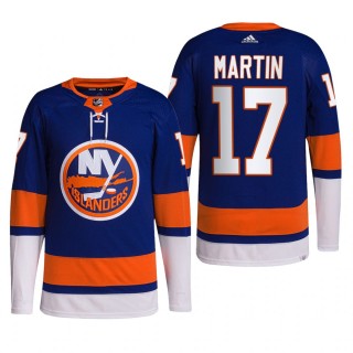 Matt Martin New York Islanders Home Jersey 2022 Royal #17 Primegreen Authentic Pro Uniform