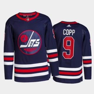 Andrew Copp Winnipeg Jets Alternate Jersey 2021-22 Navy #9 Primegreen Authentic Pro Uniform