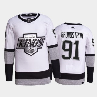 2021-22 Kings Carl Grundstrom Primegreen Authentic Pro White Jersey