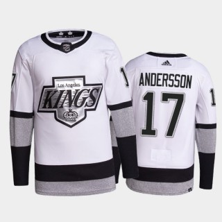 2021-22 Kings Lias Andersson Primegreen Authentic Pro White Jersey