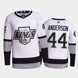 2021-22 Kings Mikey Anderson Primegreen Authentic Pro White Jersey