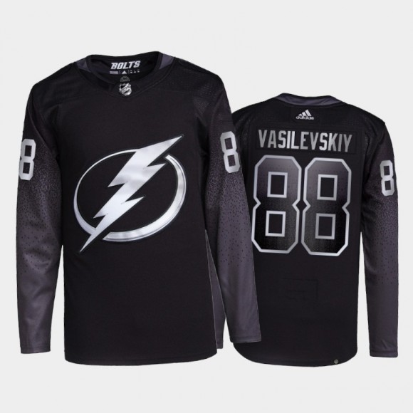 2021-22 Tampa Bay Lightning Andrei Vasilevskiy Primegreen Authentic Jersey Black Alternate Uniform