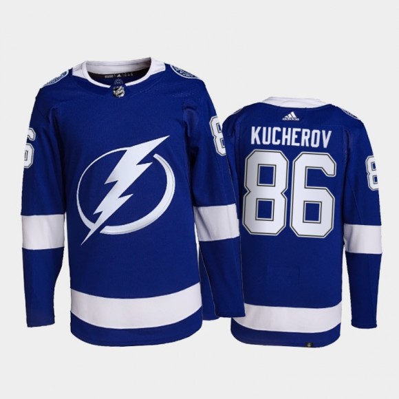 2021-22 Tampa Bay Lightning Nikita Kucherov Primegreen Authentic Jersey Blue Home Uniform