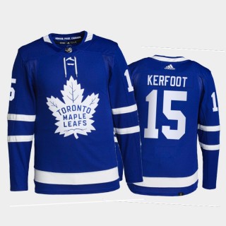 2021-22 Toronto Maple Leafs Alexander Kerfoot Primegreen Authentic Jersey Blue Home Uniform