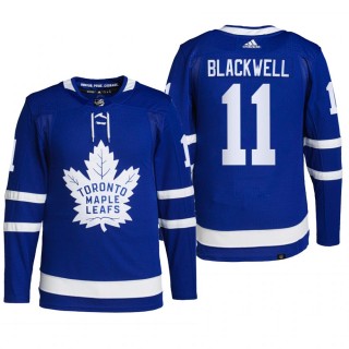 Toronto Maple Leafs 2022 Home Jersey Colin Blackwell Blue #11 Primegreen Authentic Pro Uniform