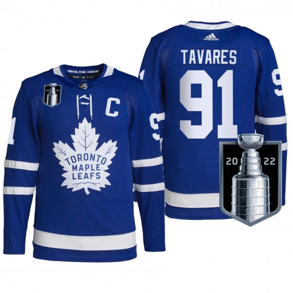 Toronto Maple Leafs 2022 Stanley Cup Playoffs Jersey John Tavares Royal #91 Authentic Pro Uniform