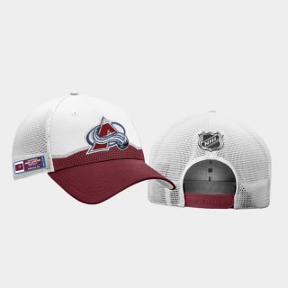 Men Colorado Avalanche Authentic Pro Snapback On Stage 2021 NHL Draft White Hat