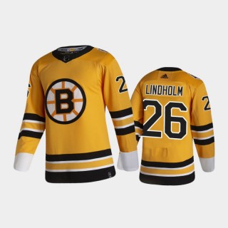 Men's Boston Bruins Par Lindholm #26 Reverse Retro 2020-21 Gold Special Edition Authentic Pro Jersey