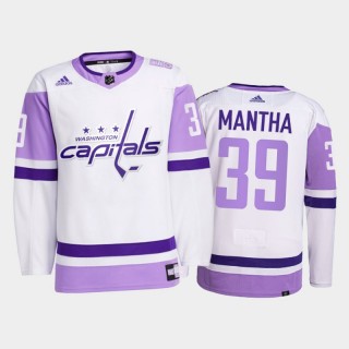 Anthony Mantha 2021 HockeyFightsCancer Jersey Washington Capitals White Primegreen