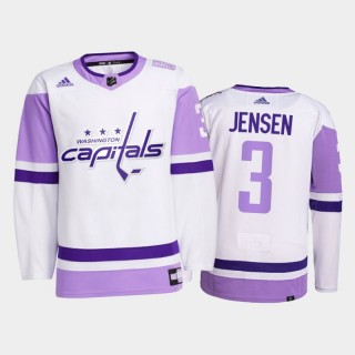 Nick Jensen 2021 HockeyFightsCancer Jersey Washington Capitals White Primegreen