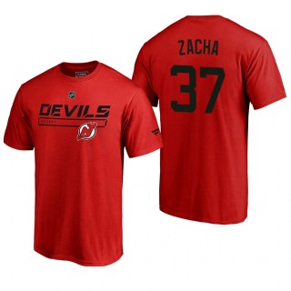 Men's New Jersey Devils Pavel Zacha #37 Rinkside Collection Prime Authentic Pro Red T-shirt