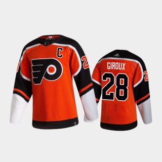 Men's Philadelphia Flyers Claude Giroux #28 Reverse Retro 2020-21 Orange Special Edition Authentic Pro Jersey