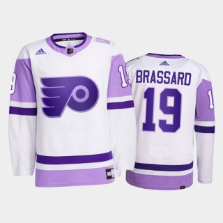 Derick Brassard 2021 HockeyFightsCancer Jersey Philadelphia Flyers White Primegreen