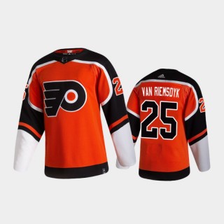 Men's Philadelphia Flyers James van Riemsdyk #25 Reverse Retro 2020-21 Orange Special Edition Authentic Pro Jersey