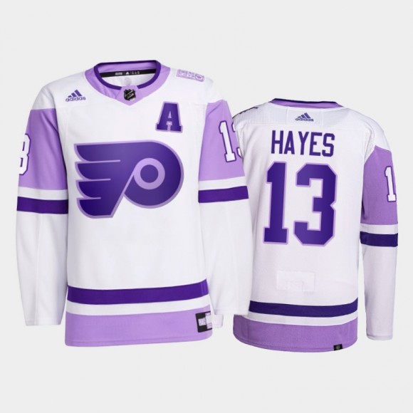 Kevin Hayes 2021 HockeyFightsCancer Jersey Philadelphia Flyers White Primegreen