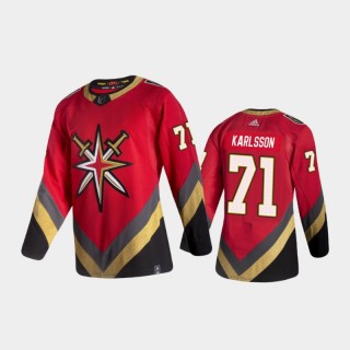 Men's Vegas Golden Knights William Karlsson #71 Reverse Retro 2020-21 Red Special Edition Authentic Pro Jersey