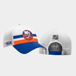 Men New York Islanders Authentic Pro Snapback On Stage 2021 NHL Draft White Hat