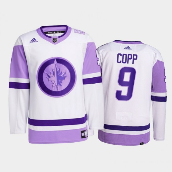 Andrew Copp 2021 HockeyFightsCancer Jersey Winnipeg Jets White Primegreen