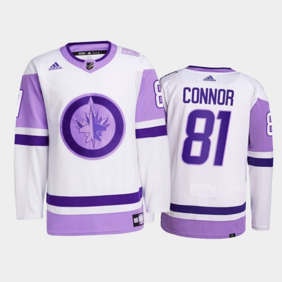 Kyle Connor 2021 HockeyFightsCancer Jersey Winnipeg Jets White Primegreen