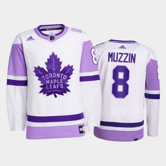 Jake Muzzin 2021 HockeyFightsCancer Jersey Toronto Maple Leafs White Primegreen