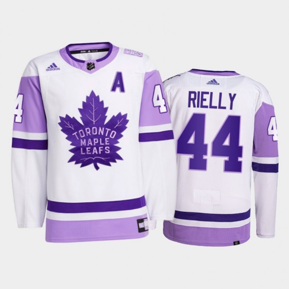 Morgan Rielly 2021 HockeyFightsCancer Jersey Toronto Maple Leafs White Primegreen