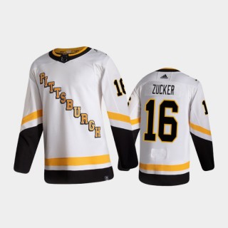 Men's Pittsburgh Penguins Jason Zucker #16 Reverse Retro 2020-21 White Special Edition Authentic Pro Jersey