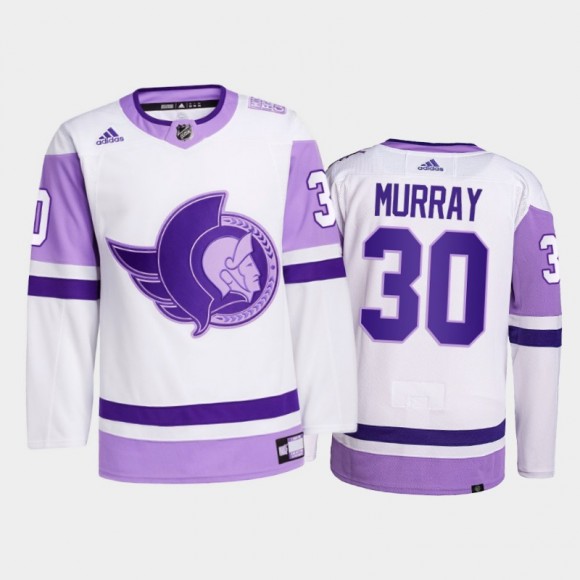 Matt Murray 2021 HockeyFightsCancer Jersey Ottawa Senators White Primegreen