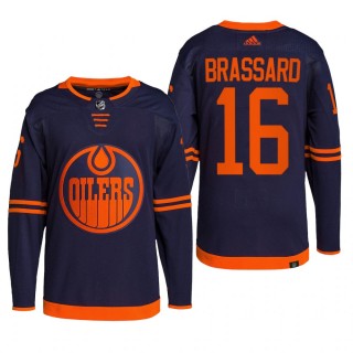 Edmonton Oilers 2022 Alternate Jersey Derick Brassard Navy #16 Primegreen Authentic Pro Uniform