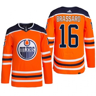 Edmonton Oilers 2022 Home Jersey Derick Brassard Orange #16 Primegreen Authentic Pro Uniform