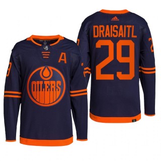 Edmonton Oilers 2022 Alternate Jersey Leon Draisaitl Navy #29 Primegreen Authentic Pro Uniform