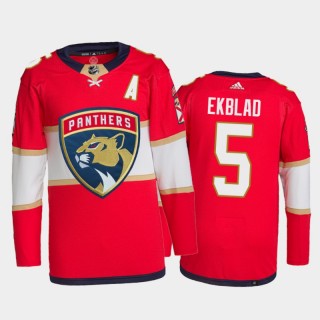 2021-22 Florida Panthers Aaron Ekblad Home Jersey Red Primegreen Authentic Pro Uniform