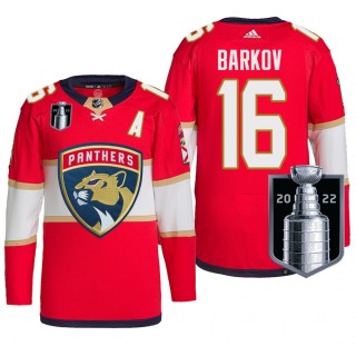 Florida Panthers Aleksander Barkov 2022 Stanley Cup Playoffs Jersey Red Authentic Pro Uniform