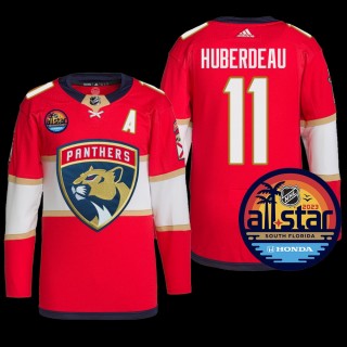 2023 NHL All-Star Florida Panthers Jonathan Huberdeau Jersey Authentic Pro Red #11 Uniform