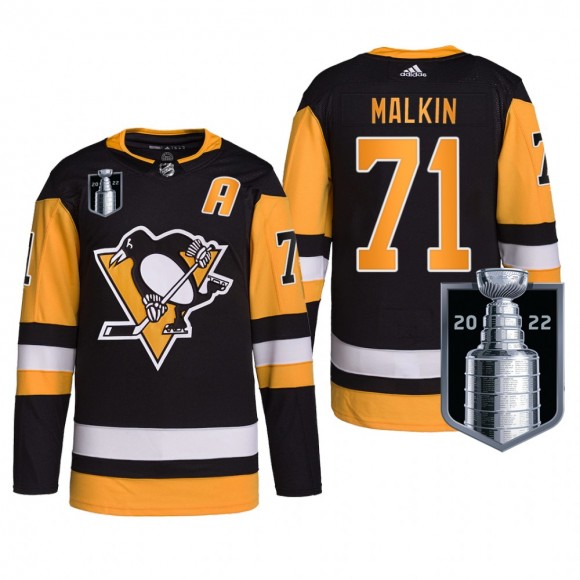 Evgeni Malkin #71 Pittsburgh Penguins 2022 Stanley Cup Playoffs Black Authentic Pro Jersey
