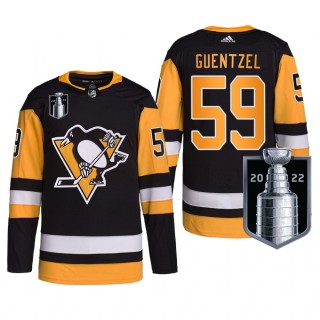 Jake Guentzel #59 Pittsburgh Penguins 2022 Stanley Cup Playoffs Black Authentic Pro Jersey