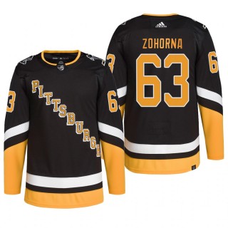 2022 Pittsburgh Penguins Radim Zohorna Alternate Jersey Black Primegreen Authentic Pro Uniform