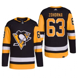 2022 Pittsburgh Penguins Radim Zohorna Home Jersey Black Primegreen Authentic Pro Uniform