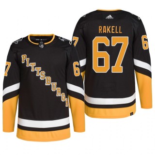 2022 Pittsburgh Penguins Rickard Rakell Alternate Jersey Black Primegreen Authentic Pro Uniform