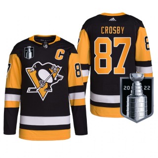 Sidney Crosby #87 Pittsburgh Penguins 2022 Stanley Cup Playoffs Black Authentic Pro Jersey