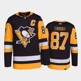 2021-22 Pittsburgh Penguins Sidney Crosby Opening Night Jersey Black Authentic Primegreen Uniform