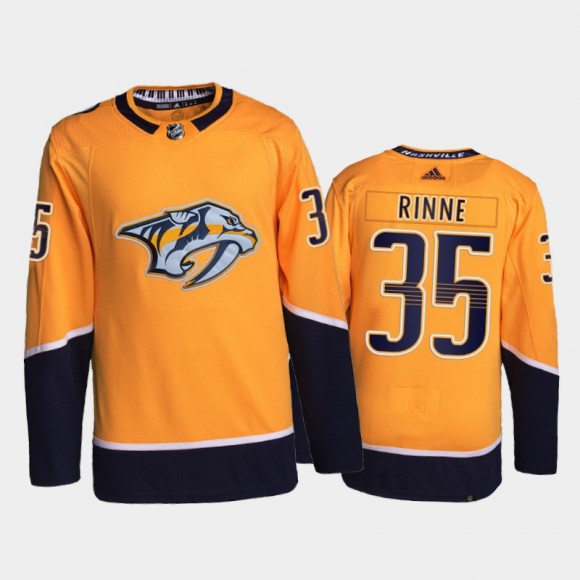 Nashville Predators Pekka Rinne Retired Number Jersey Gold Primegreen Authentic Uniform